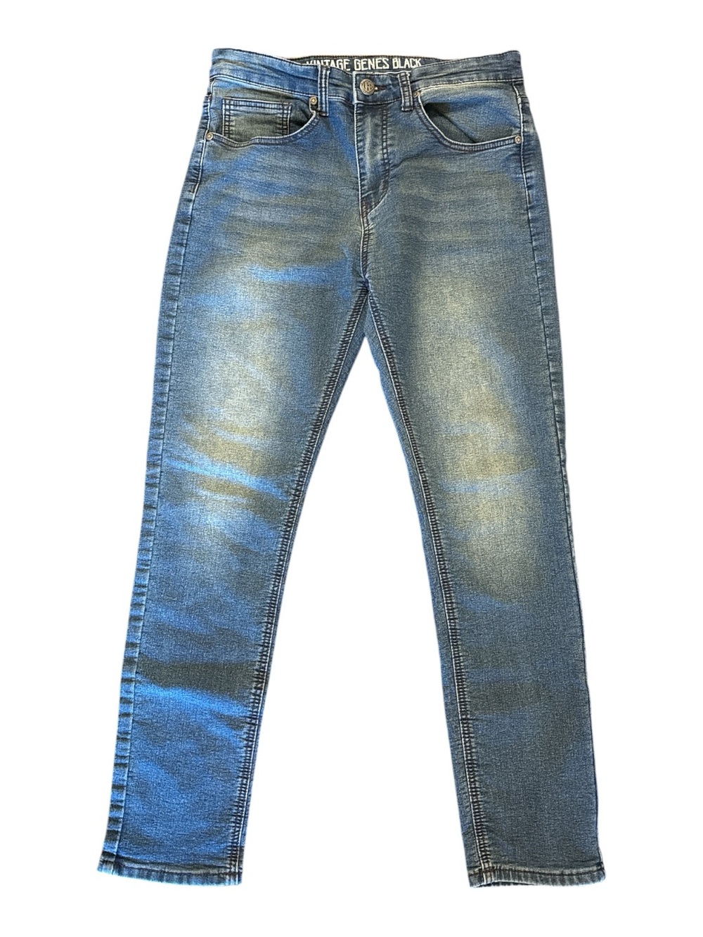 Skinny Stretch Men's Jeans in Washed Blue
